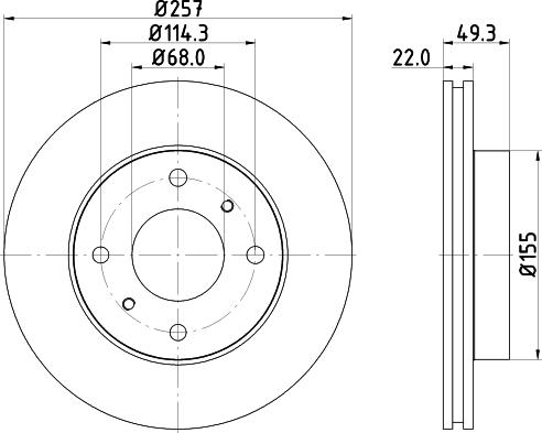 Nisshinbo ND2011K - Спирачен диск vvparts.bg