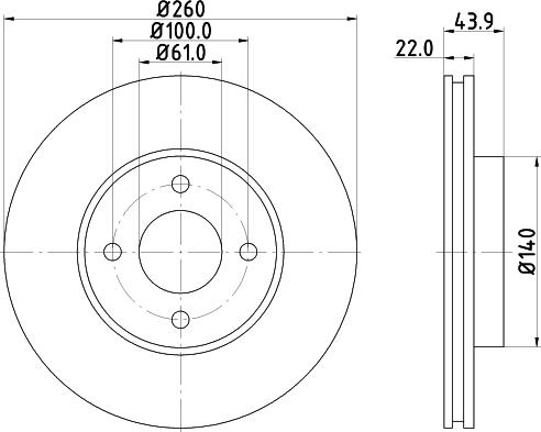 Nisshinbo ND2035K - Спирачен диск vvparts.bg