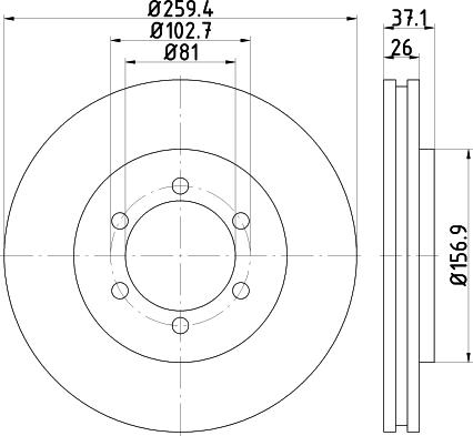 Nisshinbo ND2020 - Спирачен диск vvparts.bg