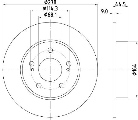 Nisshinbo ND2027K - Спирачен диск vvparts.bg