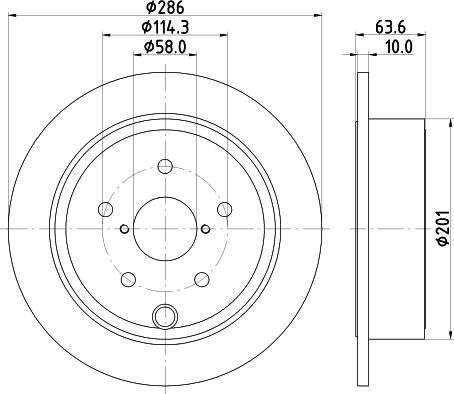 Nisshinbo ND7012K - Спирачен диск vvparts.bg