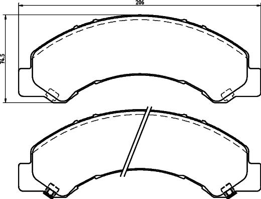 OEMparts MP-3661 - Комплект спирачно феродо, дискови спирачки vvparts.bg