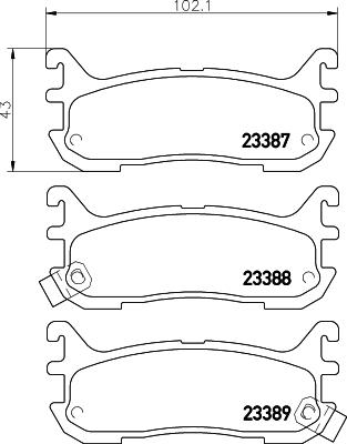 Nipparts 32090 - Комплект спирачно феродо, дискови спирачки vvparts.bg