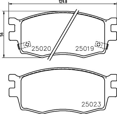 Nisshinbo NP6084 - Комплект спирачно феродо, дискови спирачки vvparts.bg