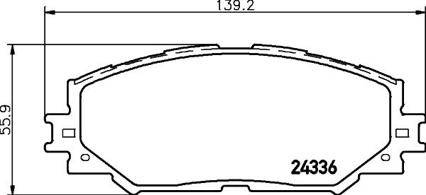 Nisshinbo NP1019SC - Комплект спирачно феродо, дискови спирачки vvparts.bg