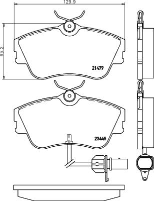 Nisshinbo NP8038 - Комплект спирачно феродо, дискови спирачки vvparts.bg