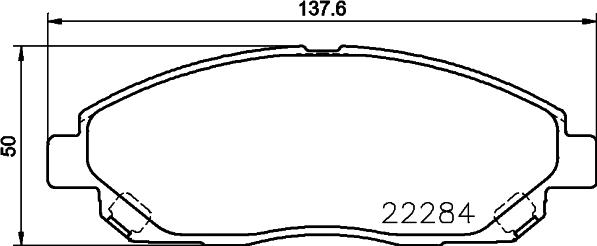 Nisshinbo NP3055 - Комплект спирачно феродо, дискови спирачки vvparts.bg