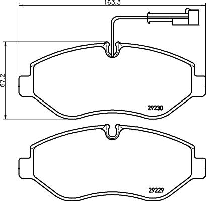 Nisshinbo NP2091SC - Комплект спирачно феродо, дискови спирачки vvparts.bg