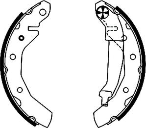 Nisshinbo NS3008 - Комплект спирачна челюст vvparts.bg