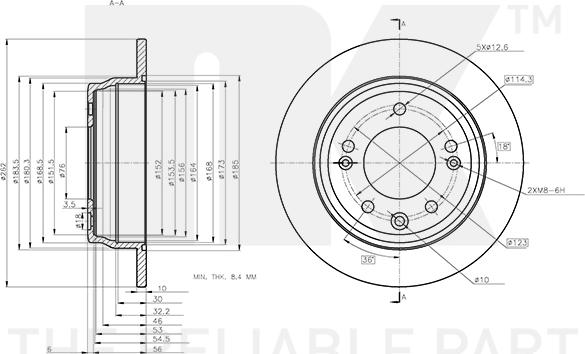 NK 313463 - Спирачен диск vvparts.bg