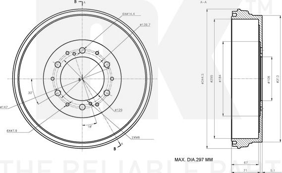 NK 254539 - Спирачен барабан vvparts.bg