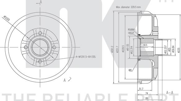 NK 253934 - Спирачен барабан vvparts.bg