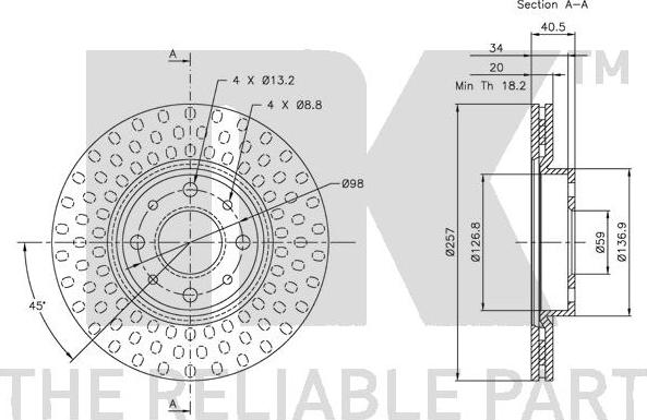 NK 319921 - Спирачен диск vvparts.bg