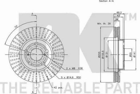 NK 314540 - Спирачен диск vvparts.bg