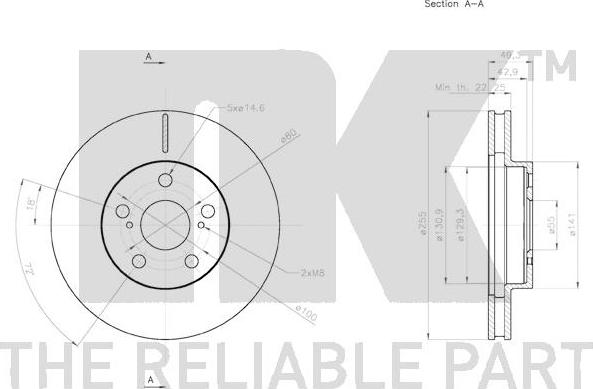 NK 3145142 - Спирачен диск vvparts.bg