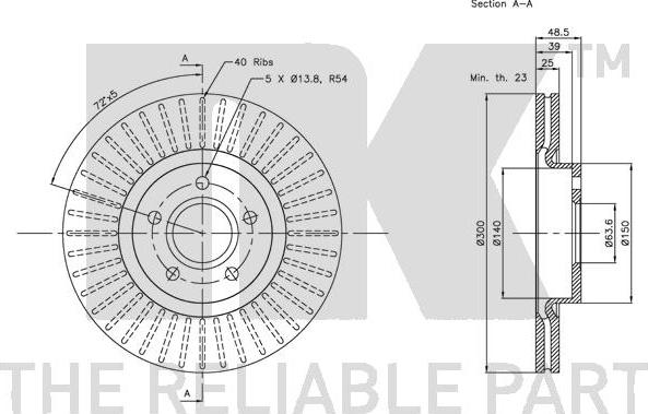 NK 204849 - Спирачен диск vvparts.bg