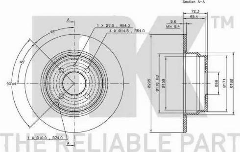 NK 314830 - Спирачен диск vvparts.bg