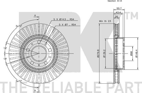 NK 314832 - Спирачен диск vvparts.bg