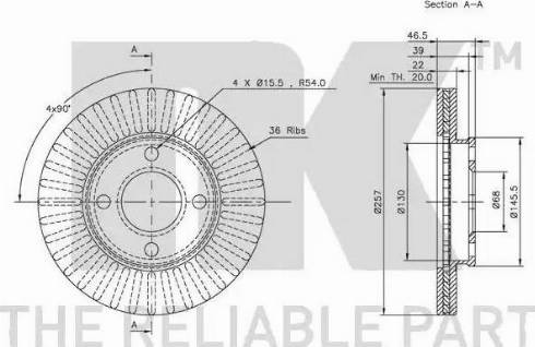 NK 314719 - Спирачен диск vvparts.bg