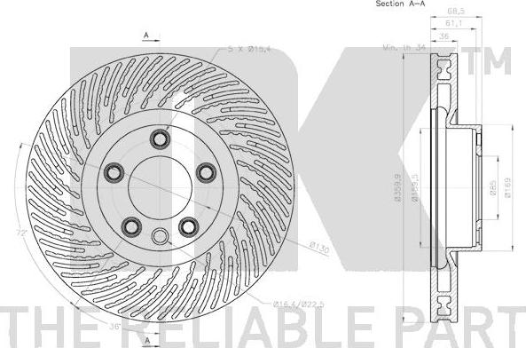 NK 3147149 - Спирачен диск vvparts.bg