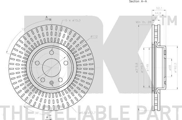 NK 3147153 - Спирачен диск vvparts.bg