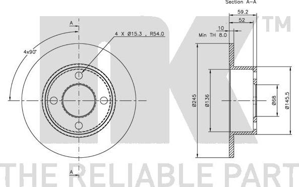 NK 314723 - Спирачен диск vvparts.bg