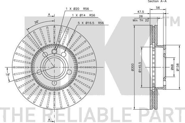 NK 204772 - Спирачен диск vvparts.bg