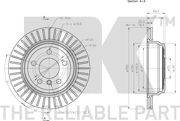 NK 311597 - Спирачен диск vvparts.bg