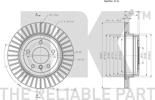 NK 311581 - Спирачен диск vvparts.bg