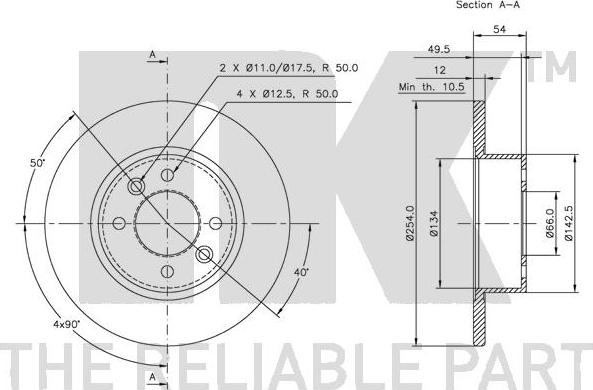 NK 203924 - Спирачен диск vvparts.bg