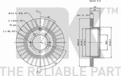 NK 313040 - Спирачен диск vvparts.bg