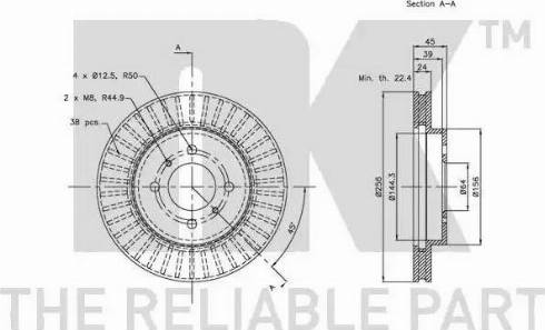 NK 313039 - Спирачен диск vvparts.bg