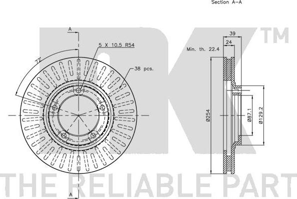 NK 203029 - Спирачен диск vvparts.bg