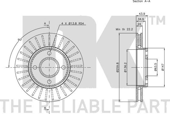 NK 202540 - Спирачен диск vvparts.bg