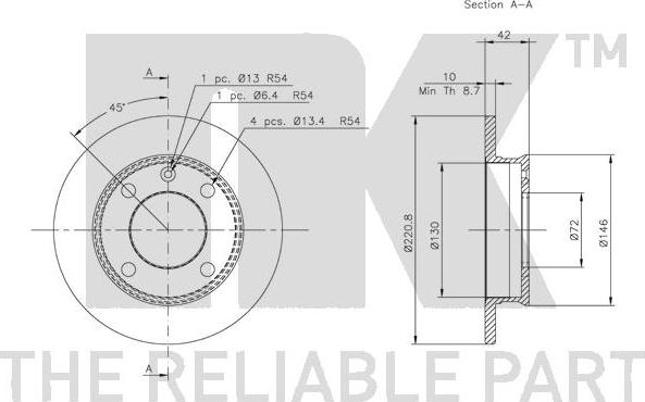 NK 202510 - Спирачен диск vvparts.bg