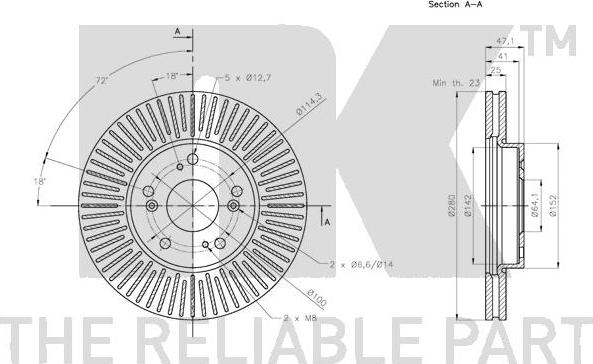 NK 202661 - Спирачен диск vvparts.bg