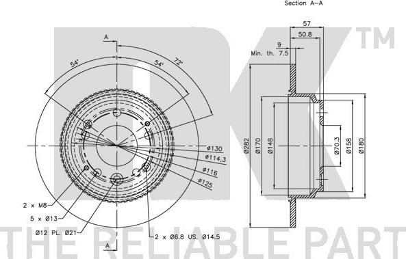 NK 202631 - Спирачен диск vvparts.bg