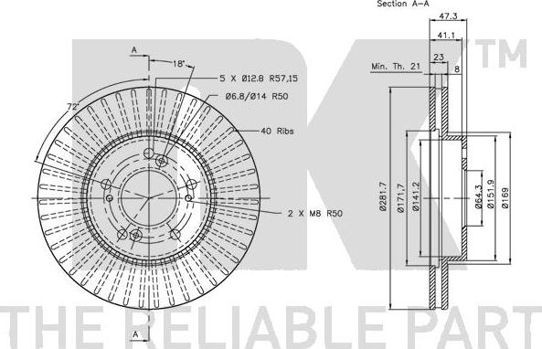 NK 202626 - Спирачен диск vvparts.bg