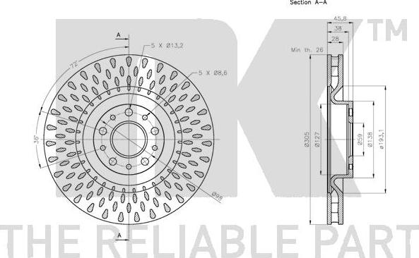 NK 202366 - Спирачен диск vvparts.bg