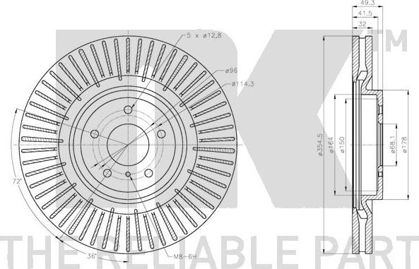 NK 202292 - Спирачен диск vvparts.bg