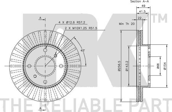 NK 202231 - Спирачен диск vvparts.bg