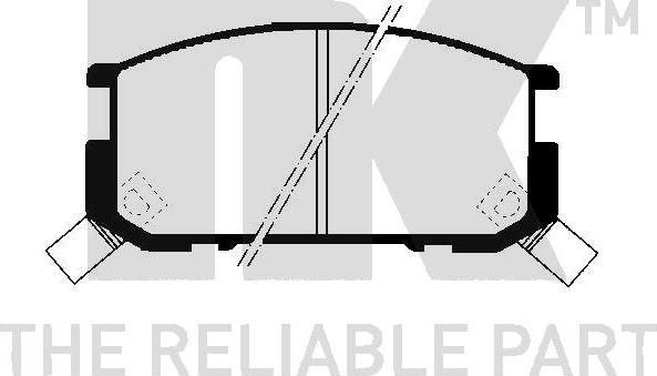 NK 229947 - Комплект спирачно феродо, дискови спирачки vvparts.bg