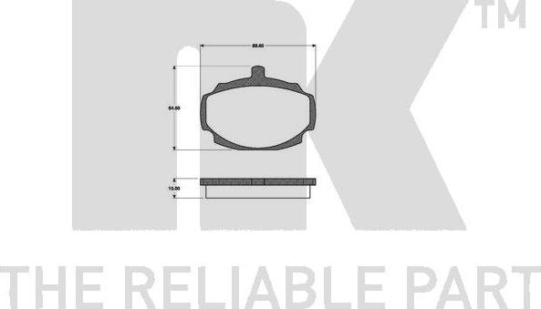 NK 229916 - Комплект спирачно феродо, дискови спирачки vvparts.bg