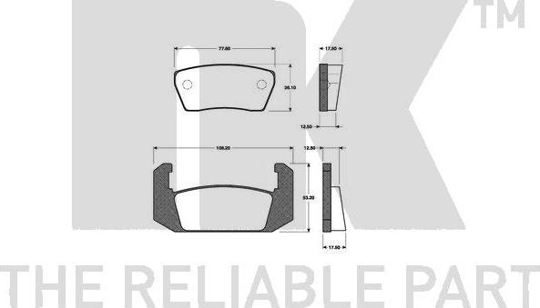 NK 229932 - Комплект спирачно феродо, дискови спирачки vvparts.bg