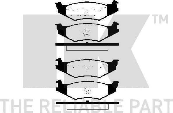 NK 229315 - Комплект спирачно феродо, дискови спирачки vvparts.bg