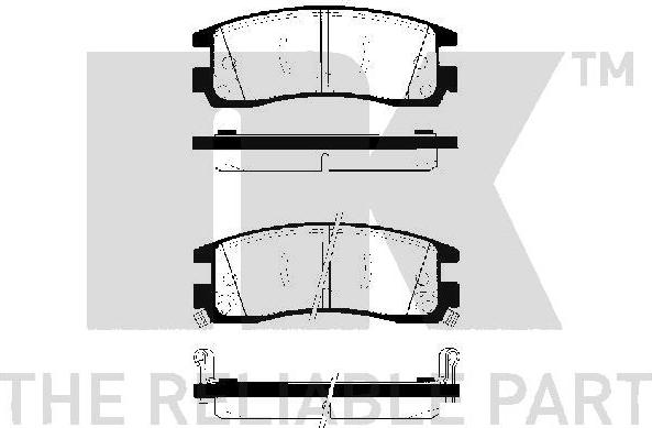 NK 229218 - Комплект спирачно феродо, дискови спирачки vvparts.bg