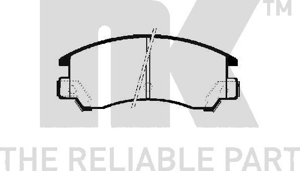 NK 224403 - Комплект спирачно феродо, дискови спирачки vvparts.bg