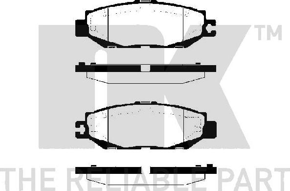 NK 224544 - Комплект спирачно феродо, дискови спирачки vvparts.bg