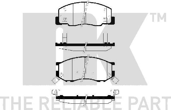 NK 224545 - Комплект спирачно феродо, дискови спирачки vvparts.bg