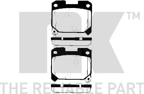 NK 224541 - Комплект спирачно феродо, дискови спирачки vvparts.bg